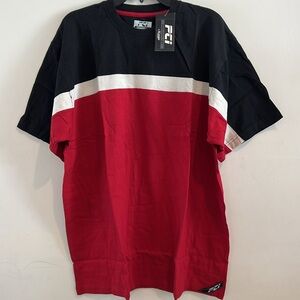 Men's Red and Black Short Sleeve Tee